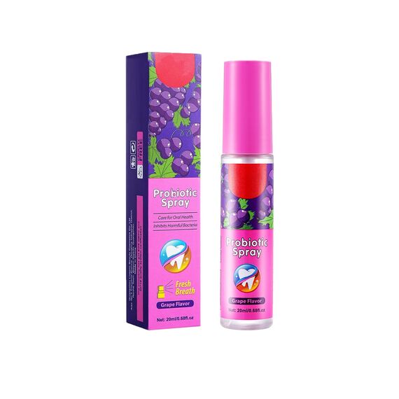 Mundspray, Mundspray Gegen Mundgeruch, Mundgeruch Spray mit Fruchtgeschmack,Erfrischungsspray, FüR Nachhaltig Frischen Atem- frischer Atem Spray (Traubengeschmack 1x20ml)