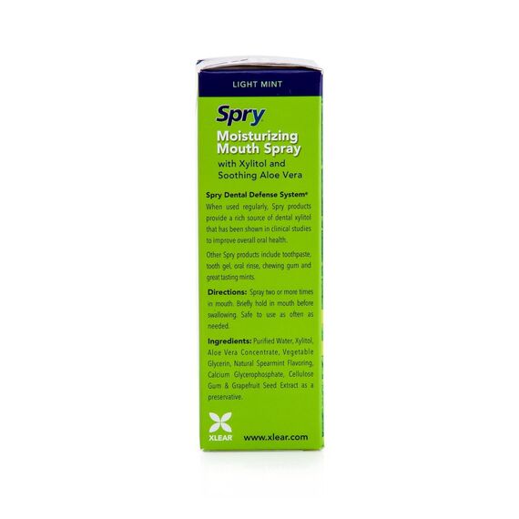 Spry Natürlicher Xylitol Feuchtigkeitsspendender Mundspray Gegen Mundgeruch – Probadent Gegen Mundgeruch mit Spearmint-Geschmack, 134 ml (1 Packung)