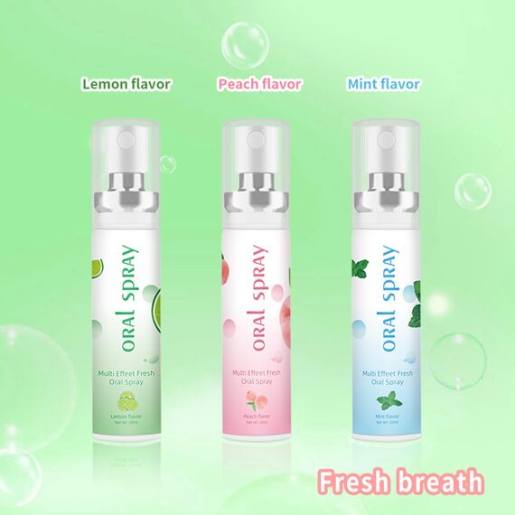Mundspray 20ML, Atemerfrischer, Mundspray mit Fruchtgeschmack, Auffrischungspflegespray, Tragbares Spray, Gegen Mundgeruch Und Karies Mundtrockenheit, Mundgeruchspflege,Nachhaltig Frischen Atem-Kalk