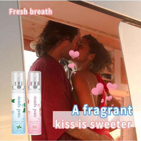 Mundspray Mit Fruchtgeschmack, 20 ml Atemerfrischer Mundspray, Gegen Mundgeruch Tragbares Spray für Frischen Atem - Minze
