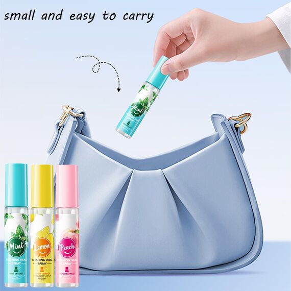 Lemon Mundspray, 18ML, Mundspray mit Fruchtgeschmack,Atemerfrischer Mundgeruchspflege Mundspray, Bekämpft Mundgeruch und Mundtrockenheit, Hält den Atem Frisch