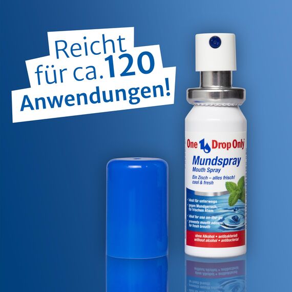 One Drop Only antibakterielles Mundspray - 1er Set - Mundspray ohne Alkohol mit natürlichen Inhaltsstoffen für frischen Atem (1 x 15 ml) (Packung mit 3)