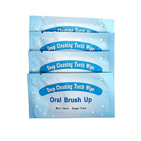 Mint-flavored Oral-Finger-Reinigungstücher, Zahnaufhellung, 50 Stück