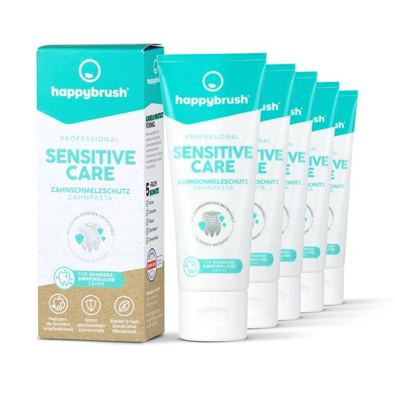 Happybrush Zahnpasta Professional Repair & Care Sensitive Care - 75 ml (5er Pack), Vegan, Für Empfindliche Zähne