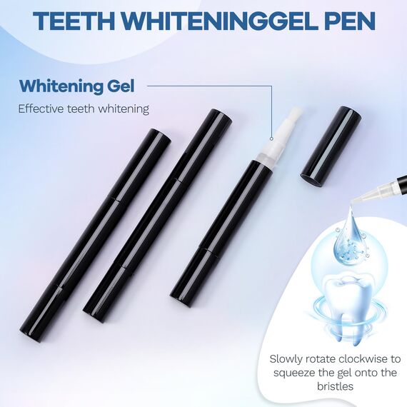 Teeth Whitening Kit, Professionell Zahne Bleaching Set fur Zahnaufhellung & Zahne Aufhellen, LED Hause Zahnaufhellungsset fur Weipe Zahne mit Zahnbleaching Gel, Zahnflecken Schnell Entfernen (Grün)