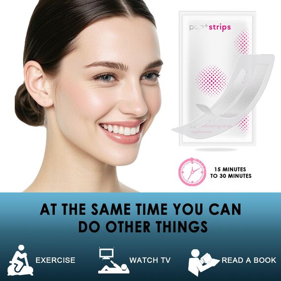 28 Stück Zahnaufhellung Strips,Zahnaufhellung Whitening Strips,Zähne aufhellen white stripes,Professionelle Zahnaufhellungsstreifen,Effektives für Flecken Entfernen,Schwarze Verpackung