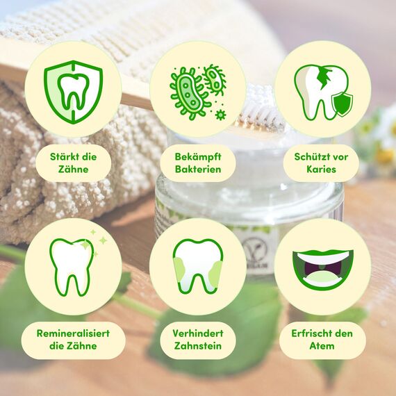 Birkengold Zahnpulver Kräuter 30 g Glas, 1 Stück, plastikfrei, im Glastiegel verpackt, 100% natürliche Zutaten, keine Schaumbildner und Konservierungsstoffe, Naturkosmetik zertifiziert, vegan