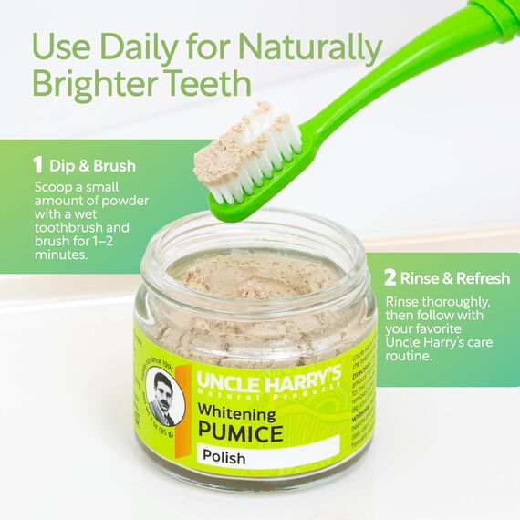 Uncle Harry's Natural Whitening Toothpaste Polish (1.25 Oz Glass Jar) by Uncle Harry's Natural Products
