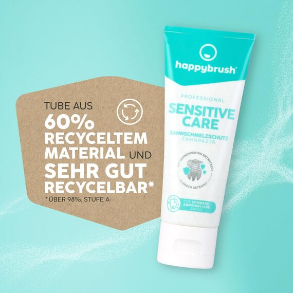 Happybrush Zahnpasta Professional Repair & Care Sensitive Care - 75 ml (5er Pack), Vegan, Für Empfindliche Zähne