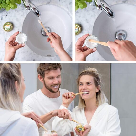 Birkengold Zahnpulver Kräuter 30 g Glas, 1 Stück, plastikfrei, im Glastiegel verpackt, 100% natürliche Zutaten, keine Schaumbildner und Konservierungsstoffe, Naturkosmetik zertifiziert, vegan