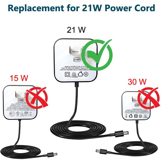 ZTTXL 21W Netzteil für Echo Show (1. Gen.), Echo Plus (1. Gen), Echo Look, Echo Link, Fire TV (2. Gen.) und Echo (1./2. Gen.) (21W)