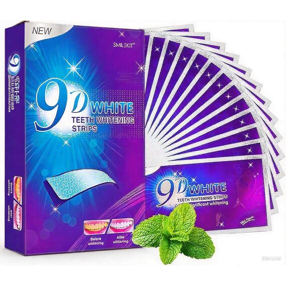 Zahnaufhellungsstreifen Set, Schonendes Bleaching für zu Hause, Reduziert Zahnverfärbungen, Diskret & bequem tragbar, Mit praktischem Anwendungsguide