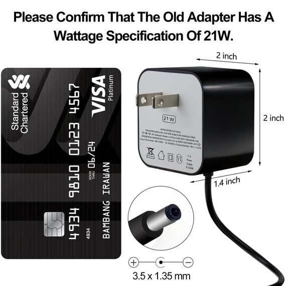 ZTTXL 21W Netzteil für Echo Show (1. Gen.), Echo Plus (1. Gen), Echo Look, Echo Link, Fire TV (2. Gen.) und Echo (1./2. Gen.) (21W)