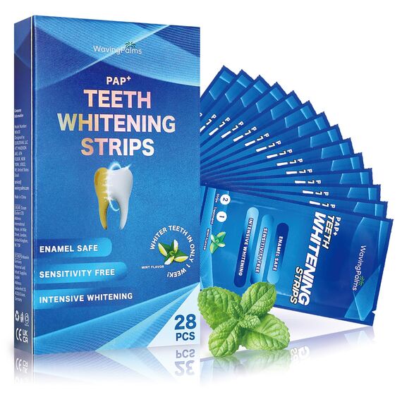 Whitening Strips Kit for Sensitive Teeth (28 Count (Pack of 1), Mild Mint)
