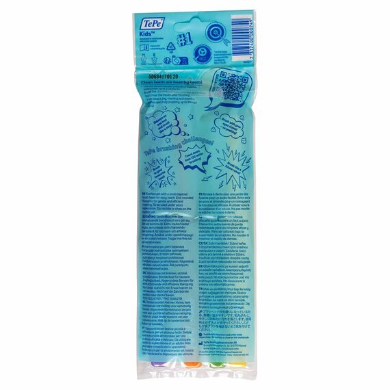 TEPE Kids Select Compact X Soft Die schonende Zahnbürste für Kinder, Gemischt, 4 stück