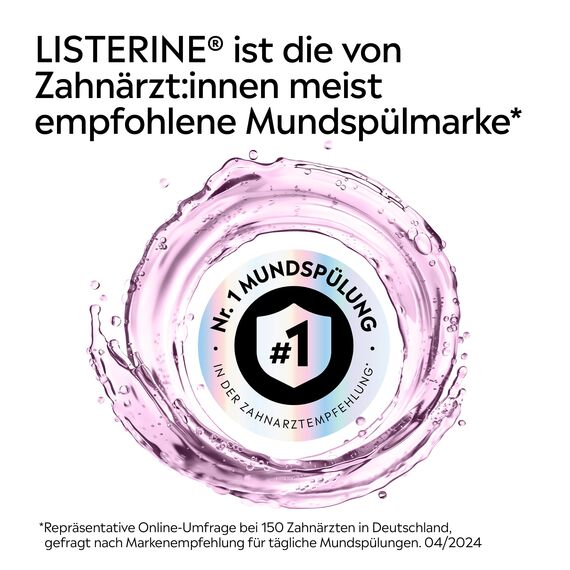 LISTERINE Total Care Extra Mild (6x 500 ml), schützende Mundspülung ohne Alkohol, mild im Geschmack, Mundwasser bekämpft wirksam Bakterien