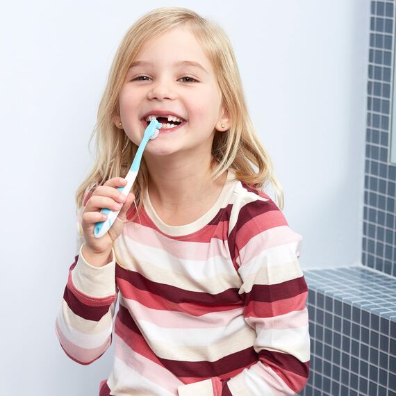 Jordan ® | Step 3 Zahnbürste Kinder | Kinder zahnbürste für 6-9 Jahre | Weiche Borsten, doppelter ergonomischer Griff & BPA-frei | Rosa | Pack 2 Einheiten