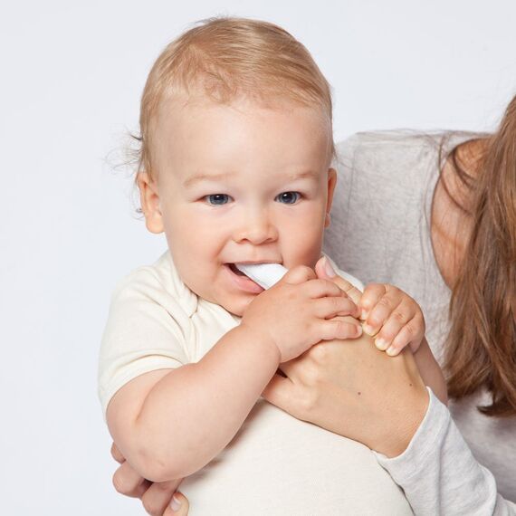 GRÜNSPECHT Mundpflege-Fingerling "Silber-Fee", Zahnpflege Baby, zur Zahnfleischmassage & Zahnreinigung, bleibt durch Silberausrüstung antibakteriell, 1 Paar (170-V1) (Packung mit 2)