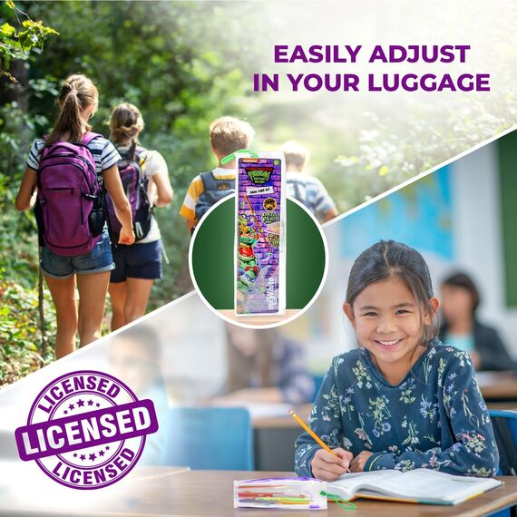 Mr.White Offiziell lizenziertes Ninja Turtle Beutel-Set, perfekt für Kinder ab 3 Jahren: reisefreundlich, inklusive manueller Zahnbürste mit Saugnapf, Reisekappe, Kinderzahnpasta mit mildem