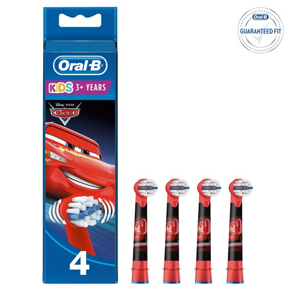 Oral-B Kids Aufsteckbürsten, Sortierte Motive, (zufällige Motivauswahl) | 4 Stück (1er Pack)