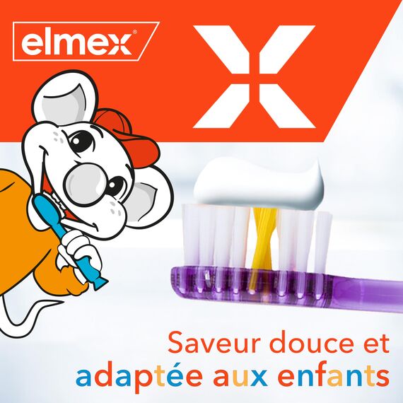 Elmex Zahnpasta für Babys und Kleinkinder, schützt die Milchzähne, gegen Karies, 0 Farbstoffe – ab dem ersten Bürsten – 0 – 6 Jahre, 75 ml