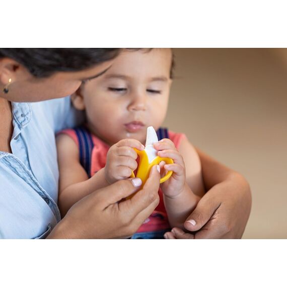 Nuby Zahnungsspielzeug in Bananenform; Silikon; ab 3 Monaten