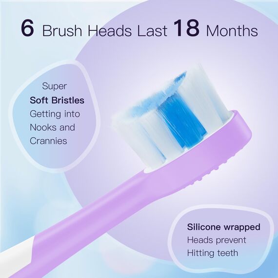 FUMEIKANG Elektrische Zahnbürsten für (Purple)