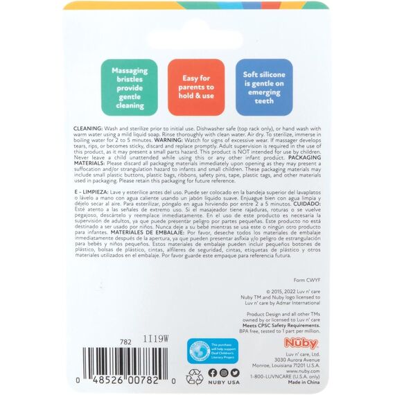 Nuby Zahnungsspielzeug in Bananenform; Silikon; ab 3 Monaten