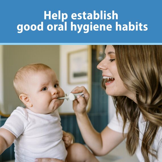 Dr. Brown's Säuglings-to-Toddler Zahnbürste Elefant, Mintgrün, 0-3 Jahre