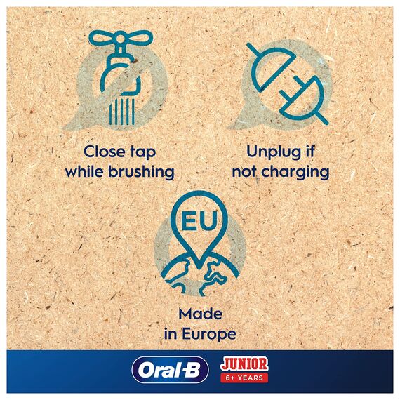 Oral-B Elektrische Kinderzahnbürste, Geschenke für Kinder, 1 Zahnbürstenkopf, mit kinderfreundlichem Sensitivmodus, für Kinder ab 6 Jahren, 2-poliger UK-Stecker, Grün