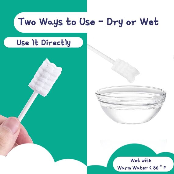 [60 Stück] Little Fox Baby Mundreiniger, Baby Zungenreiniger, Neugeborene Zahnbürste, Mundreiniger für Neugeborene, Einweg Zunge und Zahnfleischreiniger, Säugling Mundpflege und Reinigung für 0-36 Monate Baby