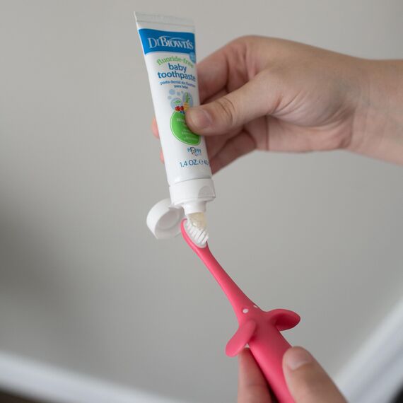 Dr. Brown's Zahnbürsten-Set, 40 ml, Rosa
