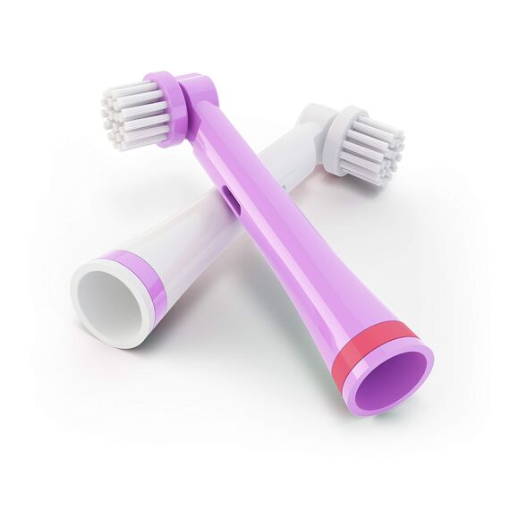 Brusheez® Ersatzbürstenköpfe für elektronische Zahnbürsten, 2 Stück (Sparkle the Unicorn)