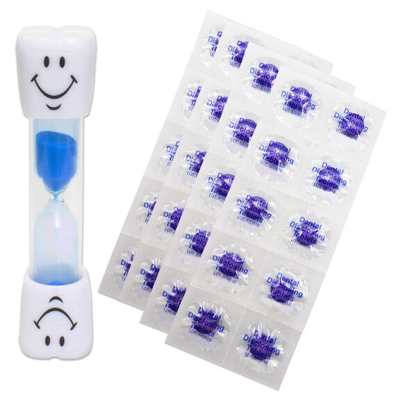 Smile Zahnputz-Timer und 40 Tabs (blauer Timer)
