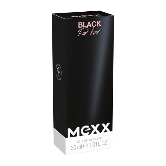 MEXX BLACK Woman Eau de Toilette, fesselnd-intensiver Duft fruchtiger Noten für sinnliche Frauen, 30ml