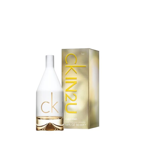 CALVIN KLEIN ck IN2U Eau de Toilette for her, floral-fruchtiger Damenduft, 50 ml (1er Pack)
