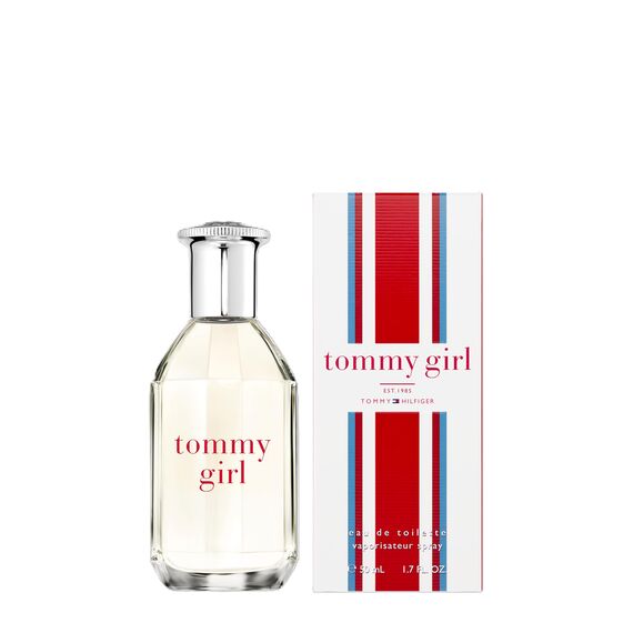 Tommy Hilfiger – Tommy Girl Eau de Toilette 50 ml – Parfüm Damen – Fruchtig & Blumig – Frischer blumiger Duft mit fruchtigen Noten – Transparenter Glasflakon