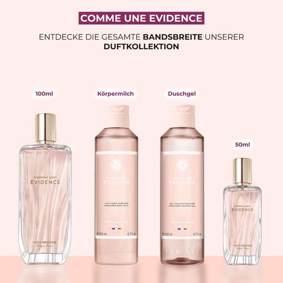 Yves Rocher COMME UNE EVIDENCE - Eau de Parfum Damen - Floraler Chypre-Duft mit Rose, Bergamotte und Patschuli - Elegantes Parfum für Frauen - 100 ml