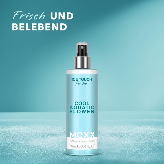 MEXX Ice Touch Woman Body Mist, belebendes, blumig-frisches Körperspray für Frauen, 250ML