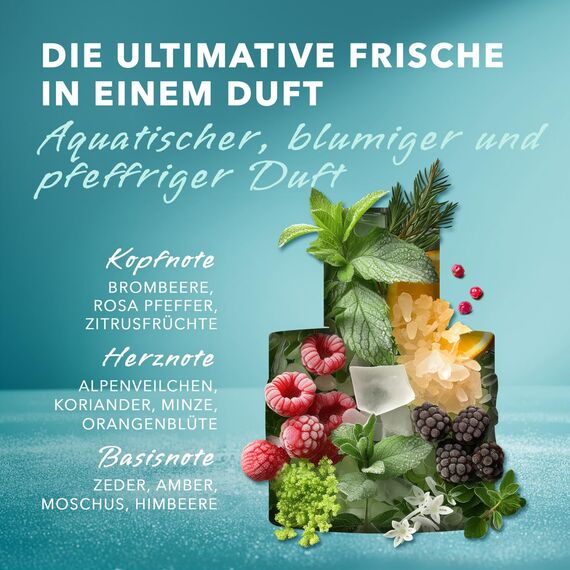 MEXX Ice Touch Woman Body Mist, belebendes, blumig-frisches Körperspray für Frauen, 250ML (Packung mit 2)