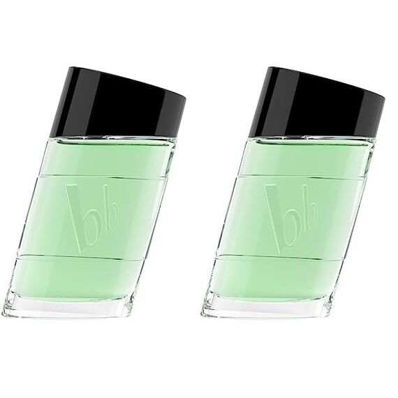 Bruno Banani Fragrance Made for Men Eau de Toilette Natural Spray, aromatisch-fruchtiger Herrenduft, Glasflakon, 100 ml (Packung mit 2)