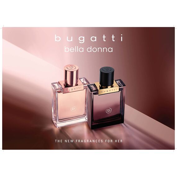 bugatti Parfüm Damen bella donna EdP 60ml I sinnliches Eau de Parfum für jedes Alter und für jeden Anlass I elegante Kombination aus Pfirsich, Jasmin & Moschus I süß, würzig & elegant