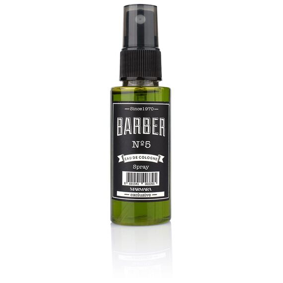 BARBER MARMARA No.5 Mini Eau de Cologne Pump-spray Herren (1x 50ml) Aftershave Men - Duftwasser für Unterwegs - Herrenduft Reisegröße - 70° Alkohol | Duftfläschchen mit Zerstäuber