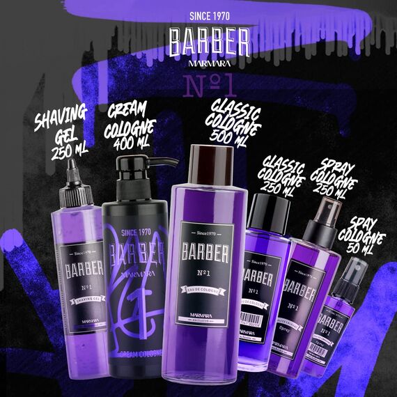 BARBER MARMARA No.1 Eau de Cologne Pump-spray Herren (1x 250ml) After Shave Men - Duftwasser - Rasierwasser Männer - Erfrischt kühlt - Duft Herren - Desinfizierend 70° Alkohol (No.1)