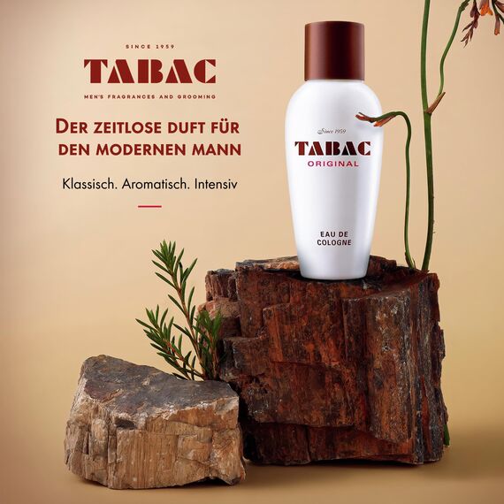 TABAC ORIGINAL Eau de Cologne für Herren: Klassischer Männerduft mit Moschus und Ambra, markanter Herrenduft mit herb-frischen Akzenten und holzig-würzigen Aromen, Made in Germany, 300 ml Splash