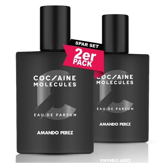 Amando Perez COCAINE Molecules Unisex Parfüm 50ml (2er Pack) - Eau de Parfum für Damen und Herren mit Pheromone Lockstoff - Citrische Kopfnote - Unisex-Duft Damen Männer Parfüm Unisex Eau de Toilette