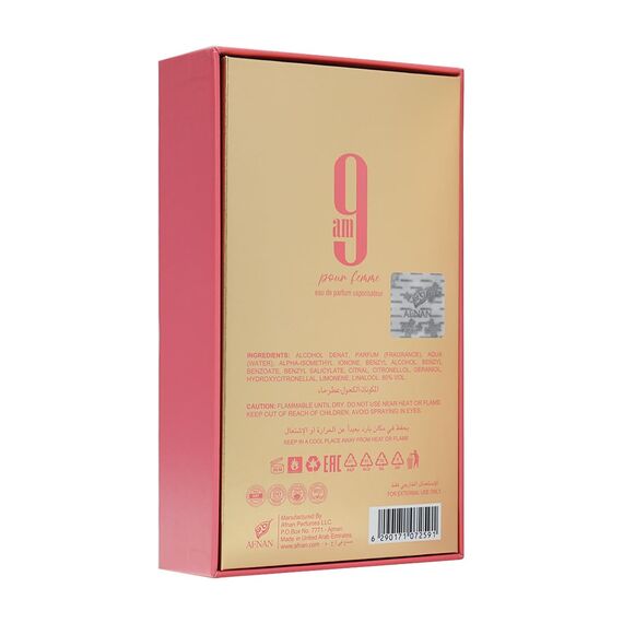 Afnan 9 am pour Femme Eau De Parfum 100 ml