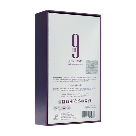 AFNAN 9 PM Pour Femme Eau de Parfum 100 ml
