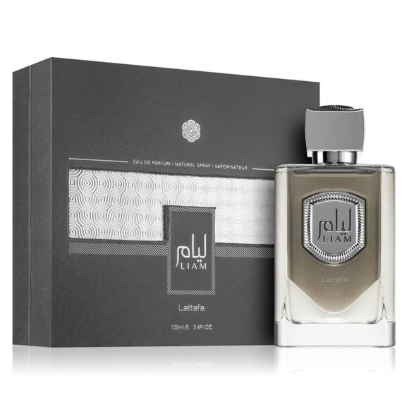 Lattafa Liam Grey Eau de Parfum Spray, Unisex, 96,4 g/100 ml