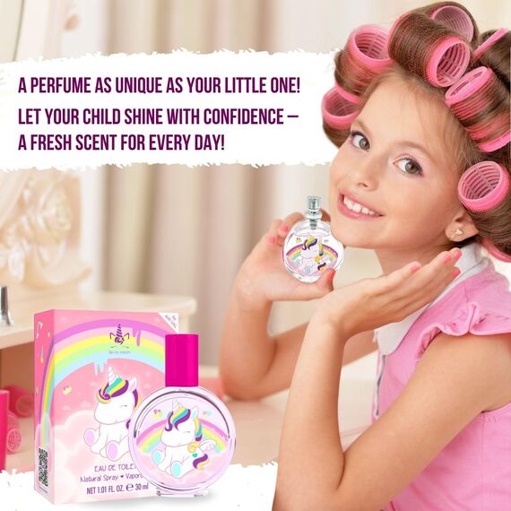 Eau My Unicorn Parfüm für Kinder: Duft für Mädchen im schönen Glasflakon und Einhorn Motiv (30ml)